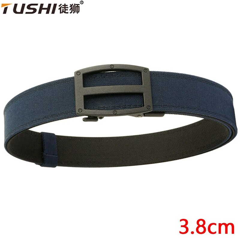 TUSHI New Hard Tactical Belt for Men Military Belt Metal Automatic Buckle Gun Belts IPSC 1100D Nylon Outdoor Sports Girdle Male