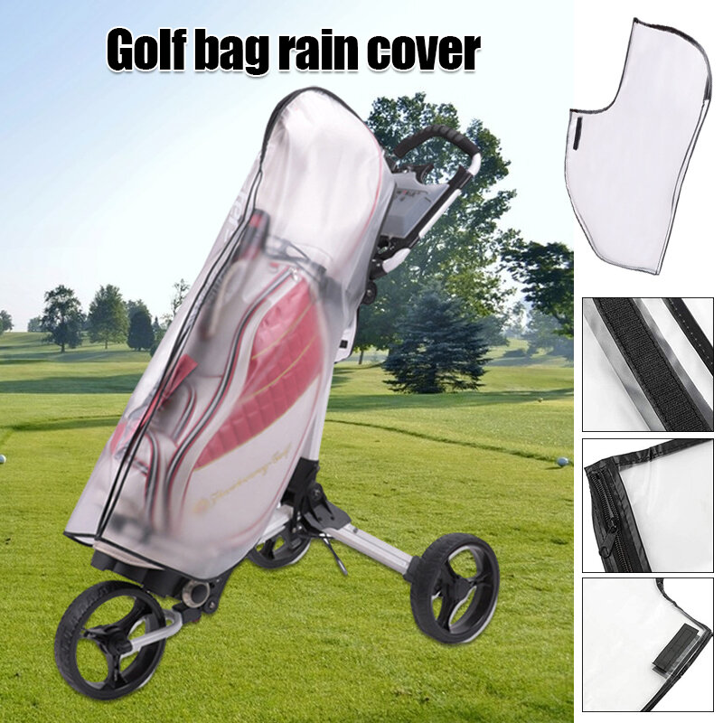 Torba do golfa wodoodporna pokrywa przezroczysta osłona przeciwdeszczowa z Pvc 118x64x41cm gra w golfa na deszczowy dzień