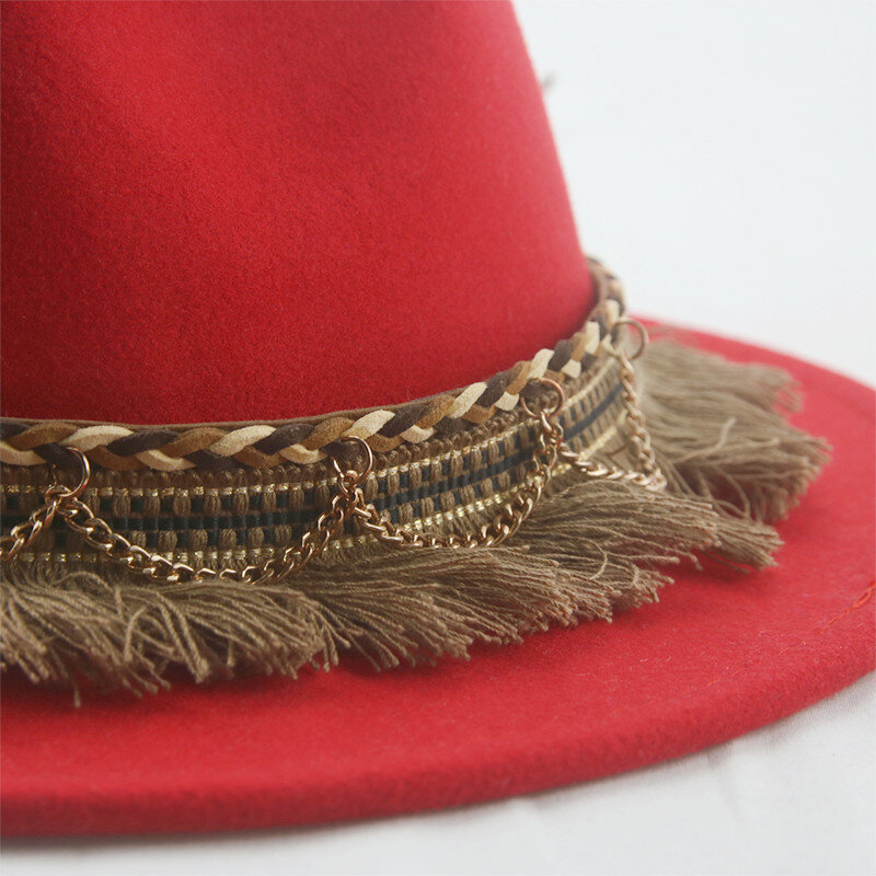Chapeau de Cowboy pour Homme et Femme, Fedora, Feutré, Western ander, Vintage, Décontracté, Luxe, Zone Sombrero, Nouveau