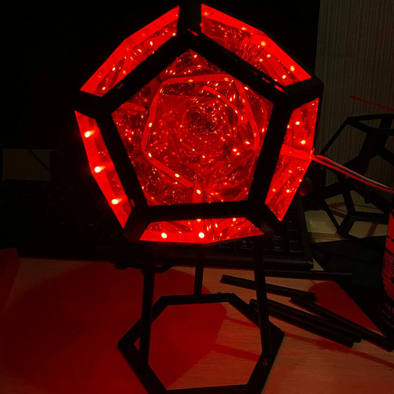 2022 Sáng Tạo 3D Vô Cực Dodecahedron Sáng Tạo Thoáng Mát Màu Nghệ Thuật Đèn Ngủ Trang Trí Giáng Sinh Đèn Ước Mơ Ánh Sáng