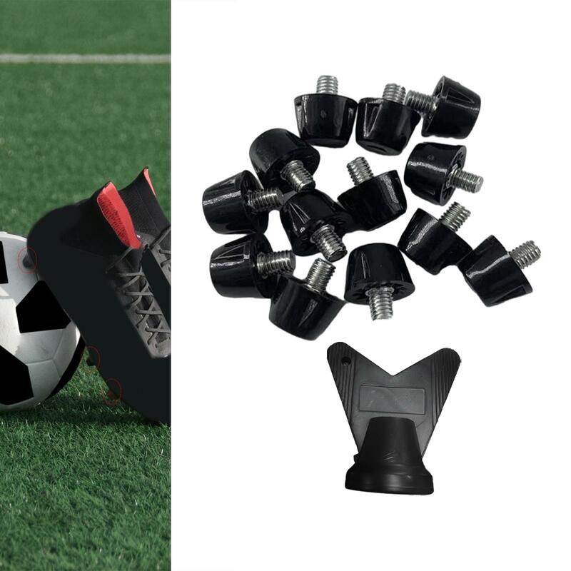 Pointes de chaussures de football avec vis filetée, pointes de chaussures de football au sol optimistes, clous de chaussures de rugby pour l'entraînement, 5mm de diamètre, 12 pièces