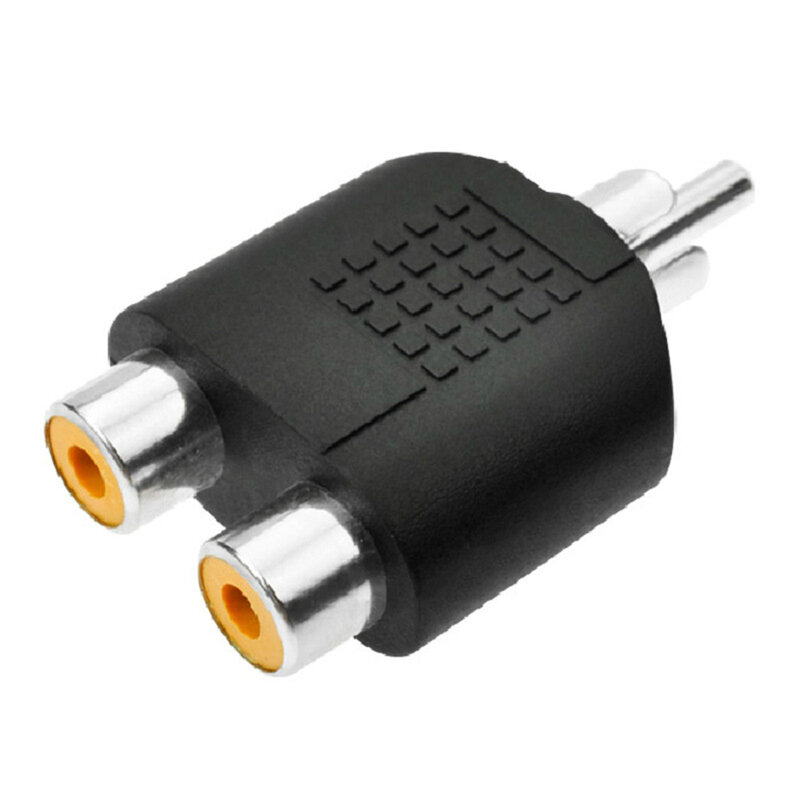 RCA Connector 1 Male To 2 RCA Female Y Splitter Audio Cable Adapter AV Jack Twin RCA Female To Single RCA Male Adaptor Parts