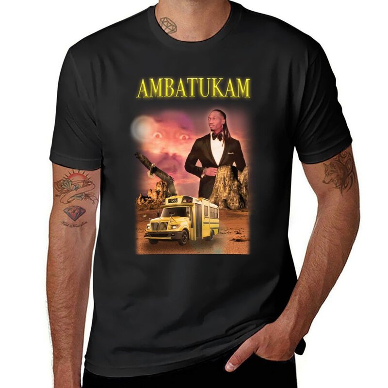 Ambatukam เสื้อยืดทะเลทรายสำหรับผู้ชาย, เสื้อยืดลายเสื้อกราฟิก