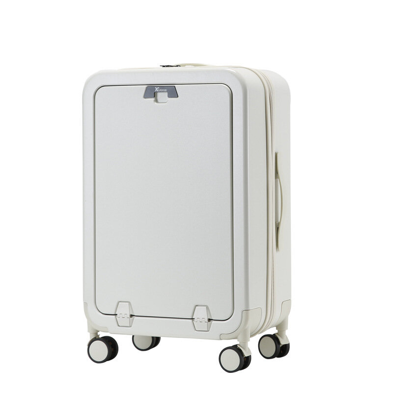PLUENLI New Multi-Functional Front Open Cover Luggage Universal Wheel Trolley Suitcase Password Suitcase Boarding Bag