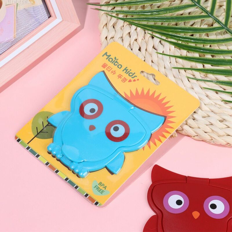 1 pz cartone animato bambino riutilizzabile portatile salviette umidificate coperchio fazzoletti copertura autoadesiva Flip Cover
