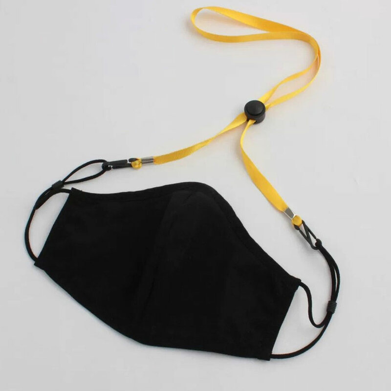 Цветной фиксированный веревка из полиэстера, стильный цвет для активного отдыха, точное плетение, удобный веревка для маски желтого цвета