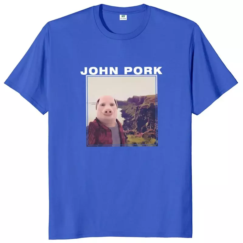 John wieprzowina nazywa T Shirt Vintage zabawny świński mem Trend Humor krótki rękaw z okrągłym dekoltem 100% bawełniane koszulki Unisex letnie casualowe