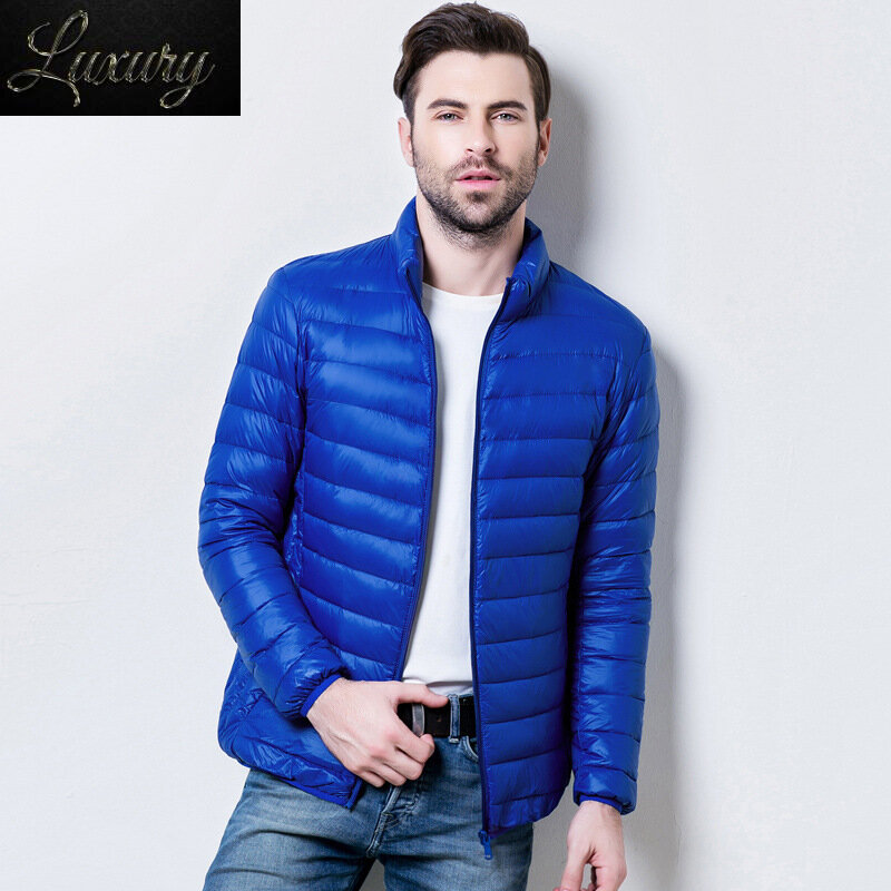 Ultra Light Jacket Mens White Duck Down Men Gift Thin Feather 2023 Winter Autumn Male Casual Coat