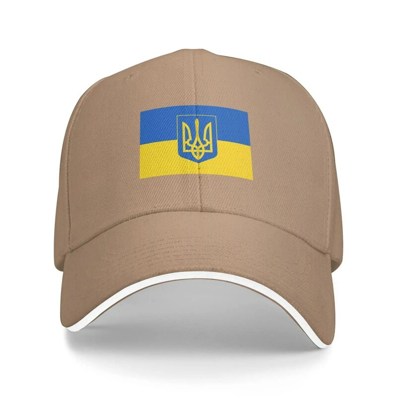 Gorra de béisbol con bandera de Ucrania para hombre y mujer, gorro informal ajustable con lengua de pato, azul, talla única