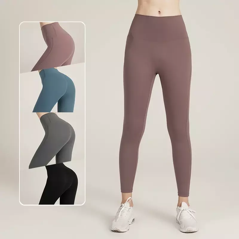LO Naked High Waist Lifting Hip Scratching Yoga Pants Peach Hip Fitness Pants Women's Yoga Suit Tight Sports Pants