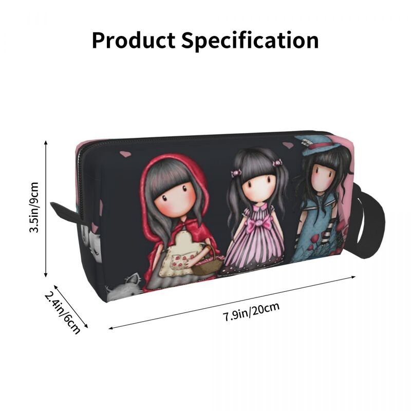 Santoro Gorjuss Makeup Bag Cosmetic Organizer Storage Dopp Kit Fashion Toiletry Cosmetic Bag for Women Beauty Travel Pencil Case