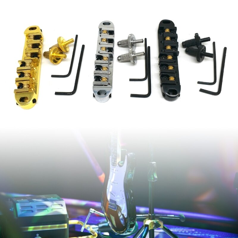 1 комплект 6 струн, роликовое седло для электрогитары, мост с торцевым ключом, аксессуары для гитары, запасные части