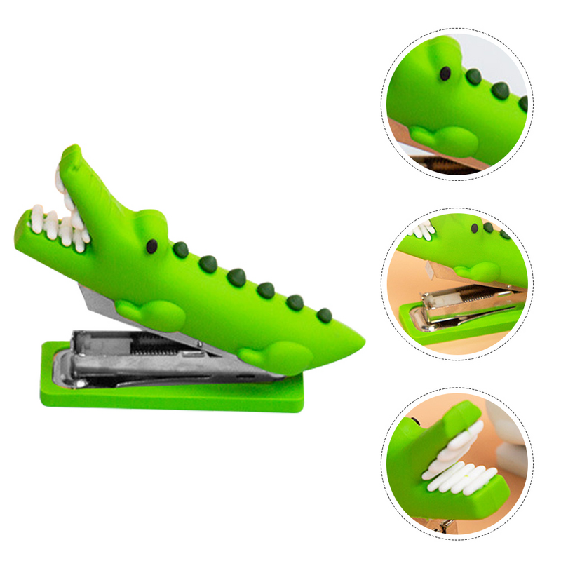Крокодиловый степлер, Забавный настольный мини ручной школьный приз для детей, офисные канцелярские принадлежности