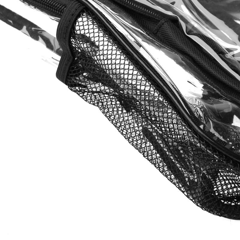 E74B ファッション女性透明 PVC クリアバックパック旅行ショルダーバッグスクールランドセル