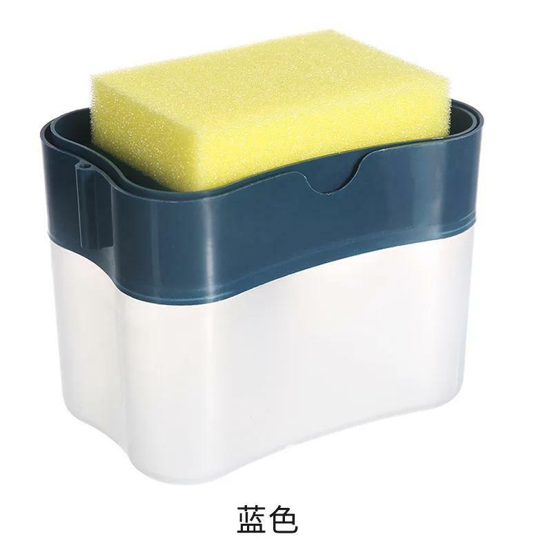Manual Press Soap Dispenser Pump With Sponge Manual Cleaning Liquid Dispenser Container Soap Organizer Kitchen Tool cocina