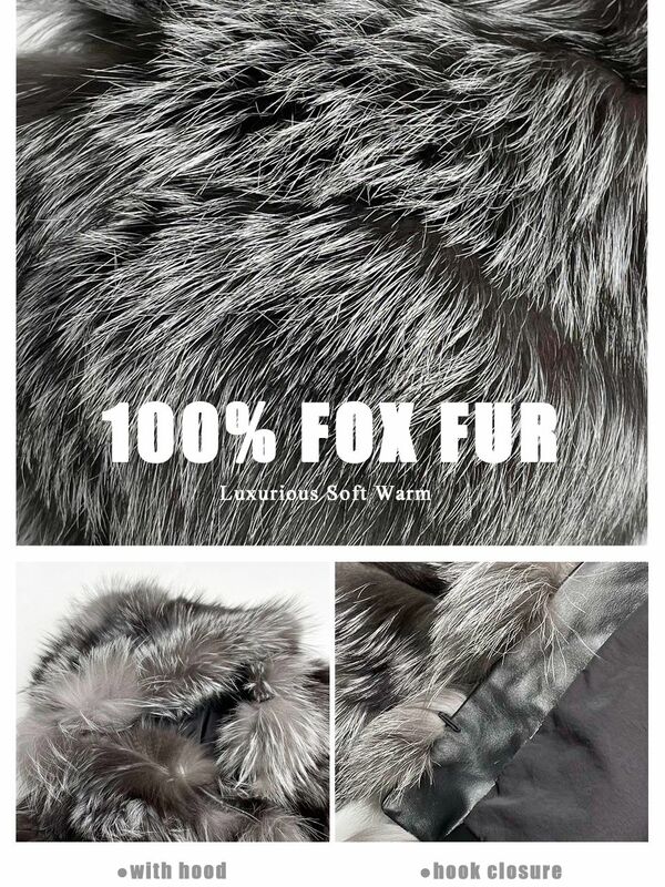 Janefur-chaquetas de piel de zorro con capucha para hombre, abrigo corto de lujo, grueso, cálido, personalizado, invierno, 2022