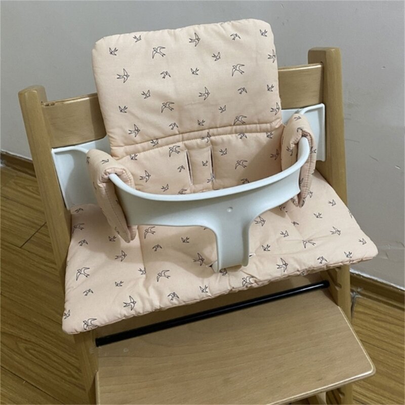 เบาะรองนั่งผ้าฝ้ายสำหรับเก้าอี้สูงสำหรับทารกเบาะกันน้ำที่สะดวกสบาย