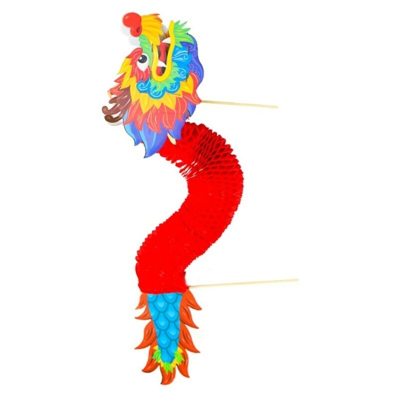 Kits marionnettes Dragon en papier, jouet Dragon en papier, fournitures du nouvel an chinois