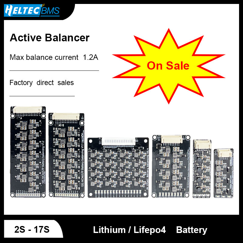 Groothandel 1.2A Balance Li-Ion Lifepo4 Batterij Actieve Equalizer Balancer Energie Transfer Bms 3S 4 4s 6S 8S 10S 13S 14S 16S 17S