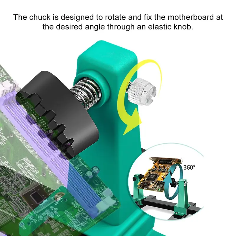 Circuito stampato saldatura riparazione dispositivo di smontaggio staffa di saldatura PCB regolabile supporto per la manutenzione del circuito della scheda madre