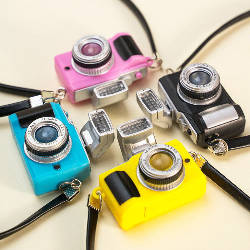 Aksesori perabot โมเดลกล้องจำลองขนาดเล็กสำหรับเด็กแต่งบ้านตุ๊กตา1ชิ้น