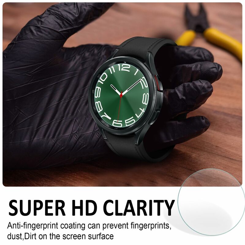 Закаленное стекло для Samsung Galaxy Watch 6 Classic, 40 мм, 44 мм, 47 мм, 43 мм, аксессуары, HD прозрачная пленка для защиты экрана от царапин