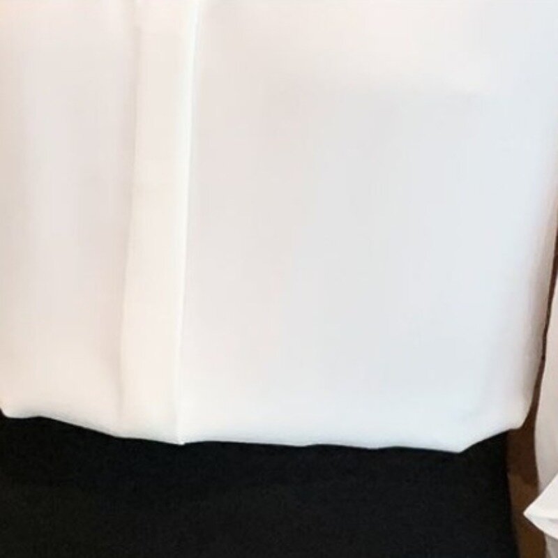 Cor sólida feminina blusas de borda plissada, gola virada para baixo, pulôver patchwork, camisas soltas de manga 3/4, novo, verão, 2024
