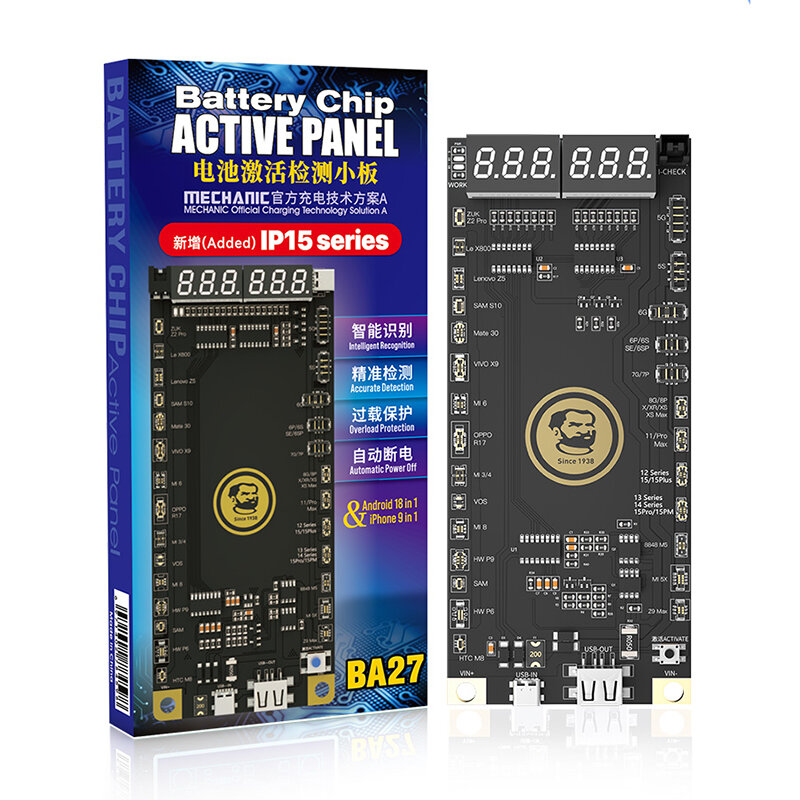 MECHANIC BA27 Battery Activation Detection Board Battery Fast Charge For iPhone 5G-13 Pro Max Android One-click Activation