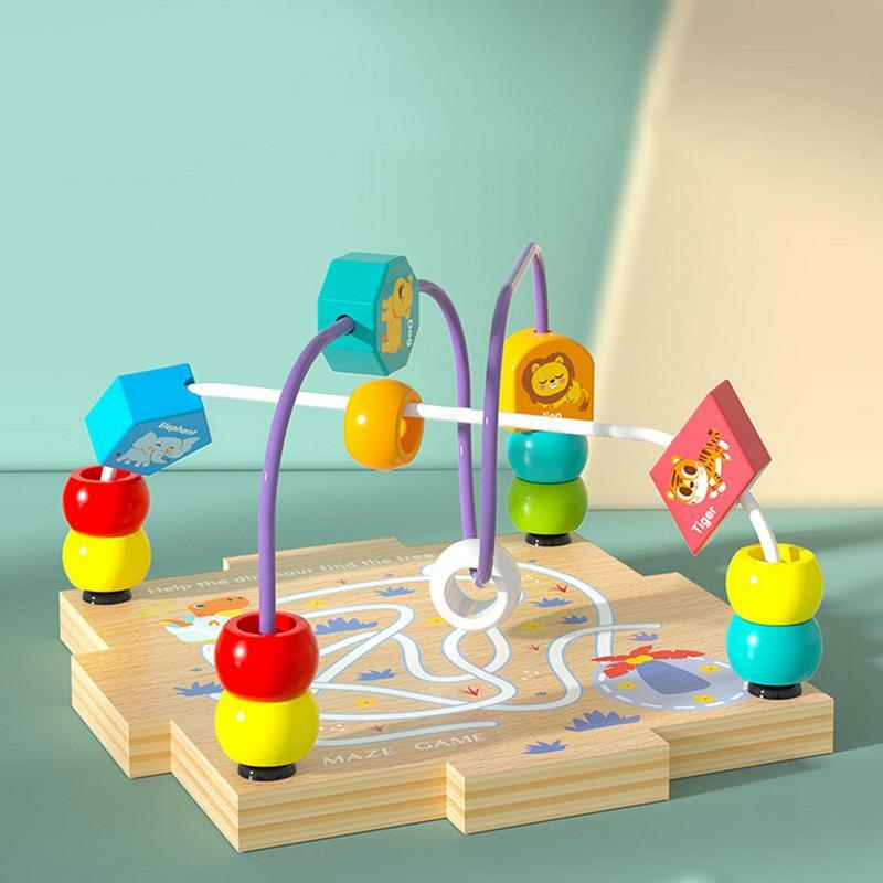 Cubo de madera para Aprendizaje de actividades, juguete educativo Montessori para 1 y 2 años