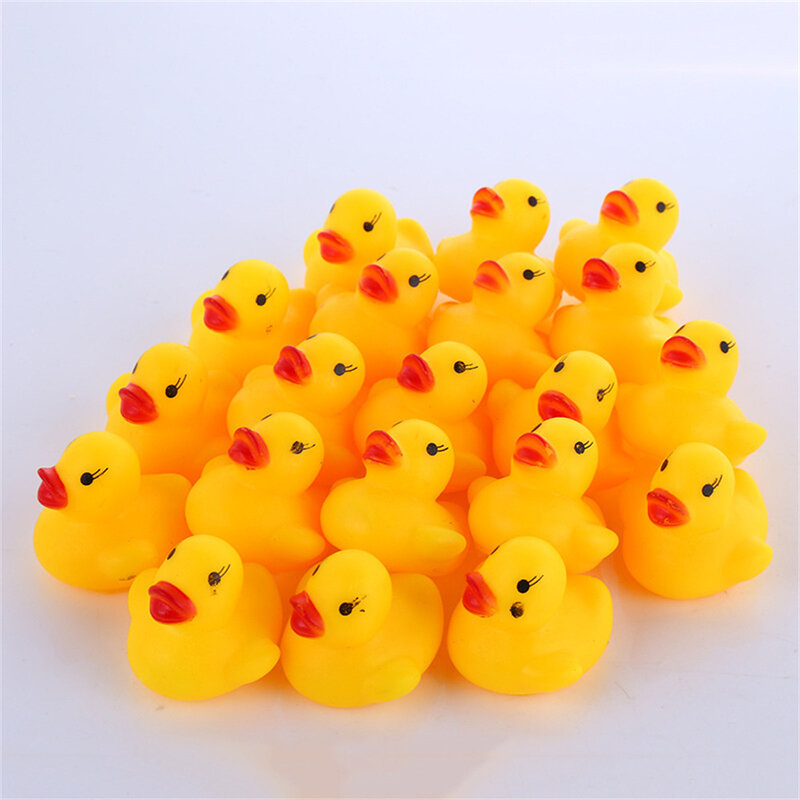 10pcs Baby Kids Squeaky Rubber Small Ducks Baby Shower Water Toys for Baby Children Bath Toys Water Fun Game giocattolo per piscina