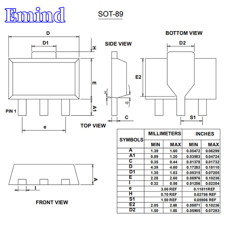 10/30Pcs HT7144-1 7144-1 LDO SMD Low Power 3 Terminal Regulator SOT-89 Low Dropout Regulator