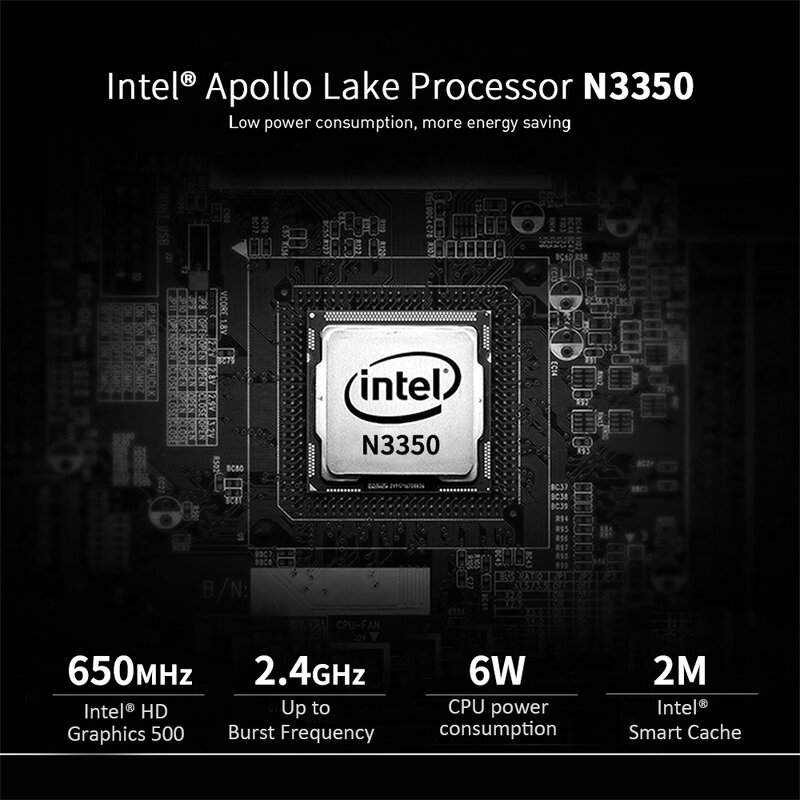 Beelink T4 Pro Mini komputer Intel Celeron N3350 4GB DDR4 64GB T5 N4020 eMMC obsługuje podwójny HDMI 3.0 USB 2.4G 5.8G WiFi BT4.0 PK AK3V