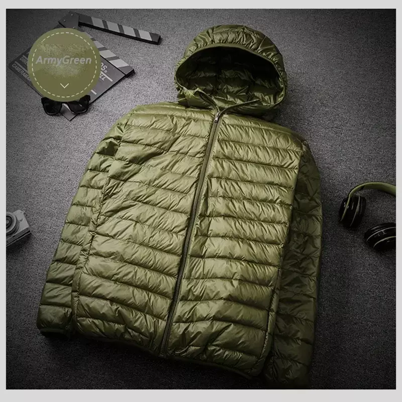 Down Jacket Men Coat Autumn Winter Spring Jackets for Warm Quilted Parka Men and Light Ultralight Hooded Casual Outerwear Coats
