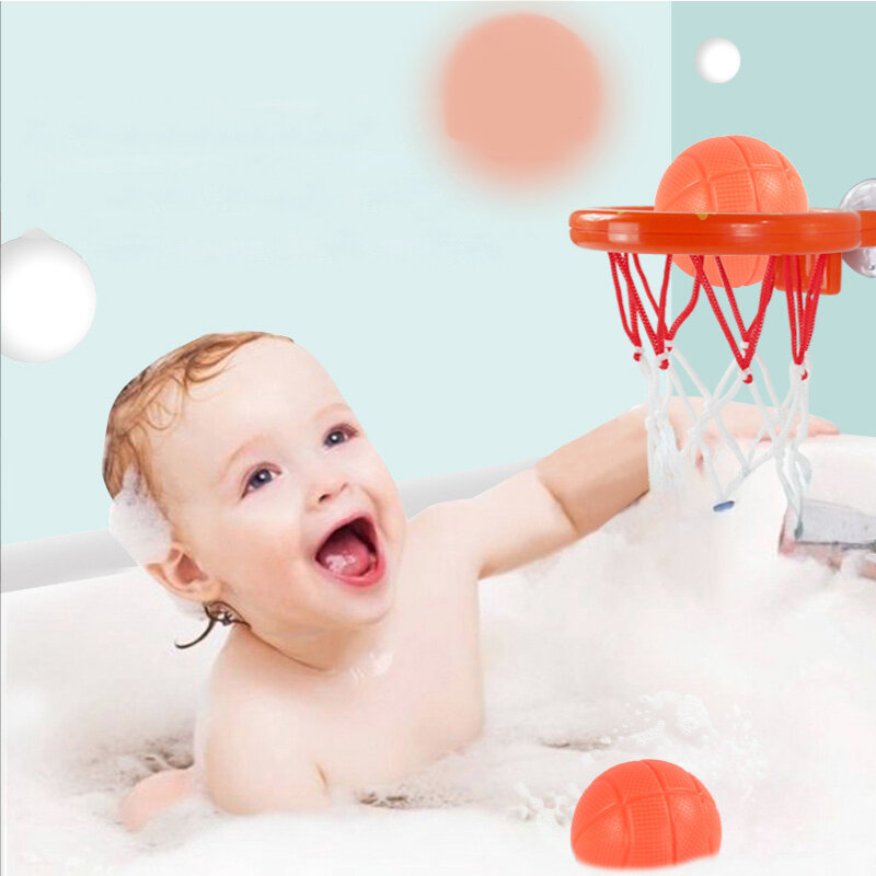 Toddler Boy Water Toys Baby Bath Toy Bathroom Bathtub Shooting Basketball Hoop with 3 Balls Kids Outdoor Play Set Cute Whale