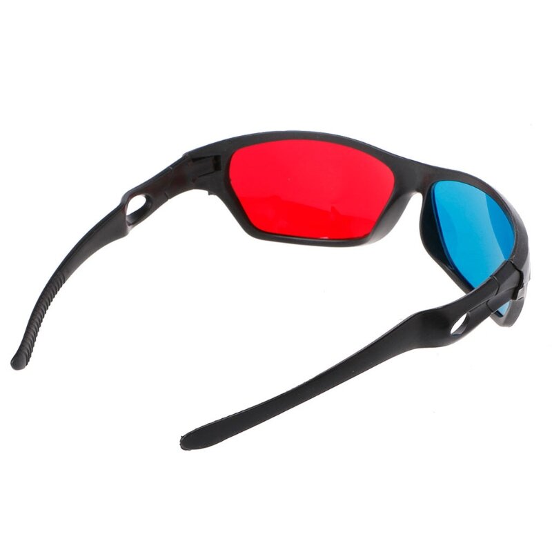 Universal White Frame Red Blue Anaglyph 3D Glasses for Movie Game DVD Video TV Durable Material 3D Style Glasses Dropship