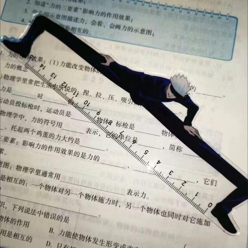 15Cm Jujutsu Kaisen Student Rechte Liniaal Gojo En Geto Japanse Anime Rondom Briefpapier Levert Transparante Liniaal Cadeau