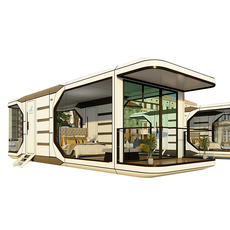 Maison de planche mobile intelligente, conteneur résidentiel, cabine mobile, paysage intégré, cabine de séjour