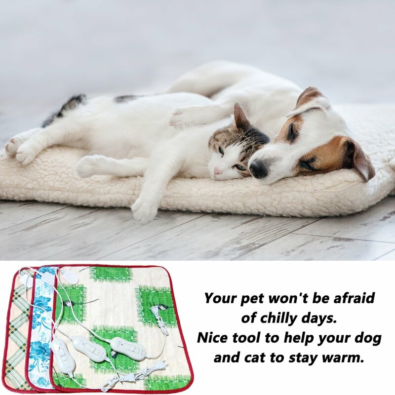 Электрическое одеяло для домашних животных 220 В, обогревающий коврик для кошек, собак с защитой от царапин, спальная кровать для осени и зимы