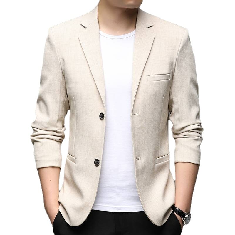 Hoge Kwaliteit Blazer Heren Koreaanse Versie Trend Elegante Mode Business Casual Party Best Man Gentleman Colbert D82
