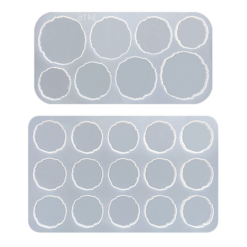 Coaster Resin Molds Irregular Round Silicone Coaster Mold Epoxy Resin Molds for DIY Making Cups Pad Home Decorations DropShip