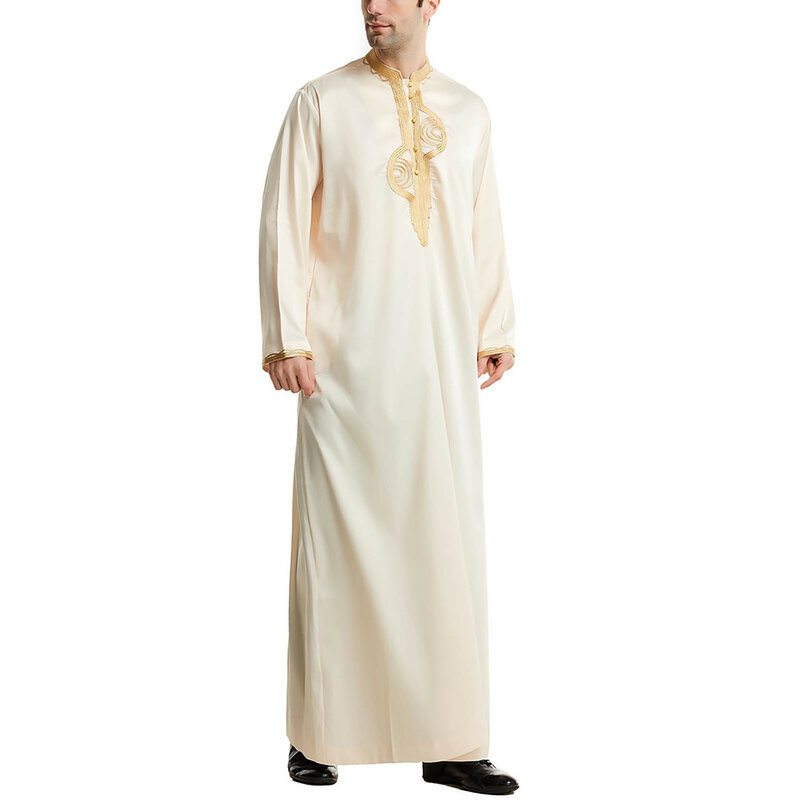 Abaya muslimische Männer Kleidung Islam Kleider Mode Kaftan Pakistan Kaftan Saudi-Arabien Jubba Thobe marok kanis chen Dubai Musulman schwarz