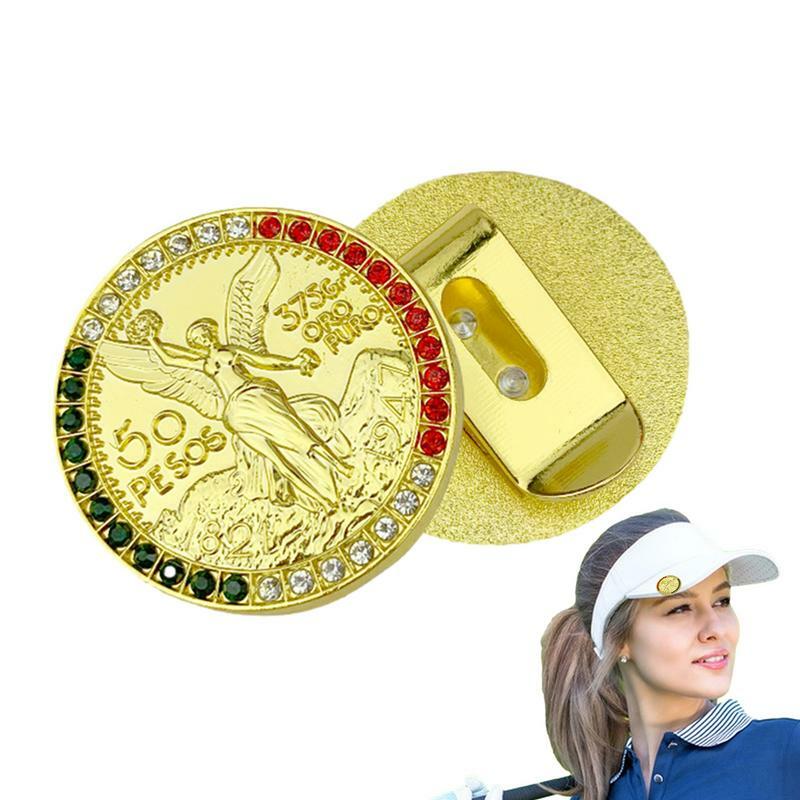 Gold Angel Badge Angel Pattern Gold Badge Clip For Hat On-Course Golf Accessories Hat Visor Decorative Clips For Dating Golf