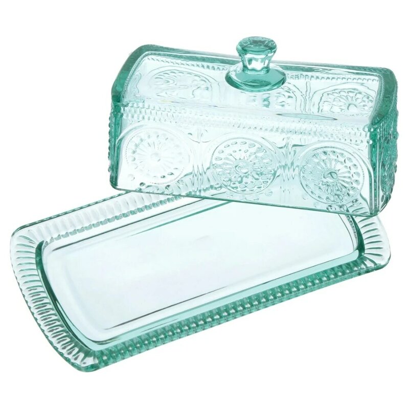 Adeline Glass Butter Dish with Salt And Pepper Shaker Set