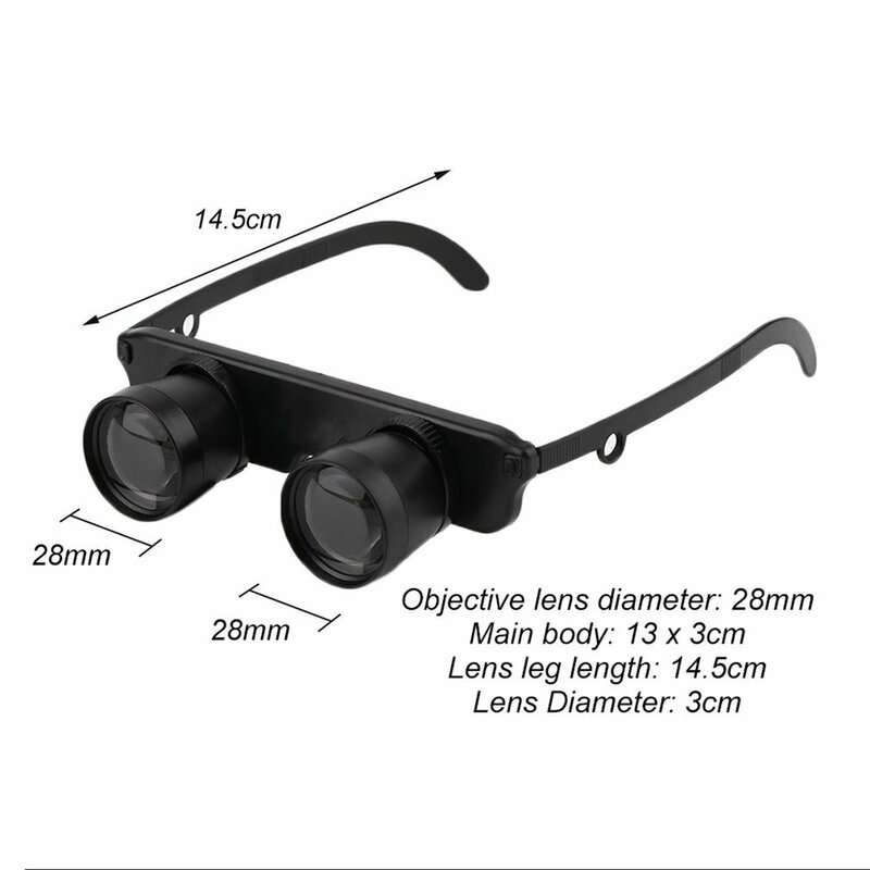 3 em 1 3x28 lupa óculos estilo telescópio ao ar livre pesca óptica binóculos jogo de pesca assistindo equipamento dispositivo