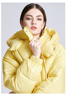 화이트 덕 다운 후드 패딩 자켓 캐주얼 파카 코트 여성용, 따뜻한, 방풍, 2022 겨울
