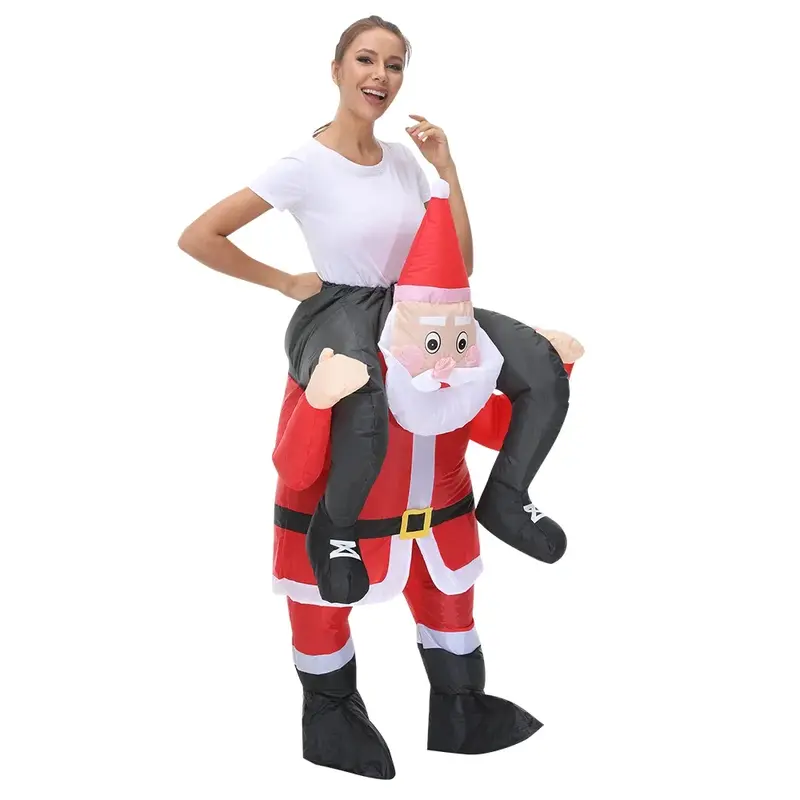 Disfraz inflable de Mascota para Halloween, traje divertido de Papá Noel, muñeco de nieve, árbol de Navidad, fiesta de Carnaval