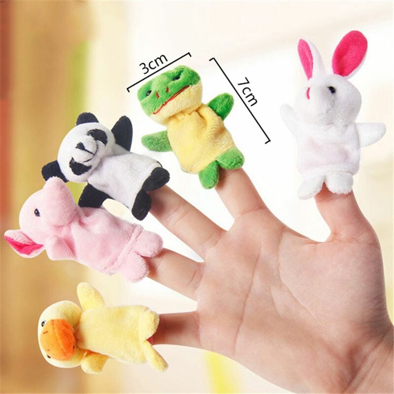 Birthday Gifts 10pcs/set Baby Educational Plush Stuffed Kids Family Finger Puppets Cloth Doll Hand Puppet Finger Toy