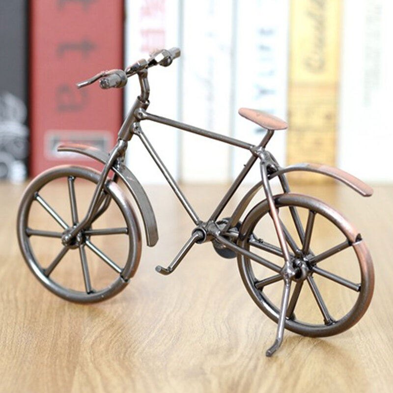 Modelo de bicicleta de Arte de Metal Retro compacto y fácil de llevar, adornos, Iron Arts, Mini modelo de bicicleta único