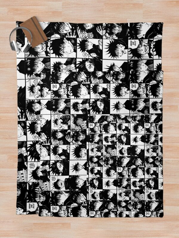 Fushiguro Megumi manga collage-versione in bianco e nero coperta per divano coperte coperta pelosa divano letto manga