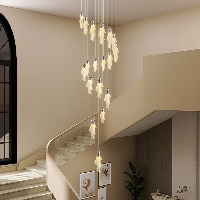 ثريات حديثة LED لتزيين المنزل ، مصباح متدلي ، مصابيح ، تعليق ، إضاءة داخلية ، درج ، غرفة معيشة